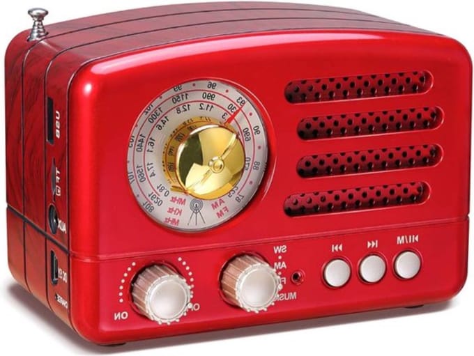 Retro Bluetooth Speaker - Compact en Draagbaar - Kleine Radio - Oplaadbaar Ontwerp