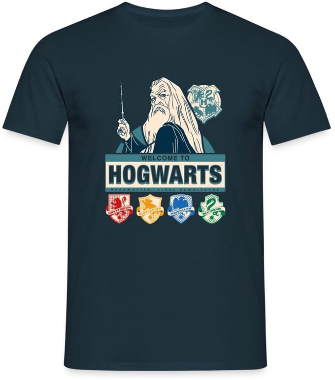Harry Potter Welkom Op Zweinstein Perkamentus T-Shirt Heren
