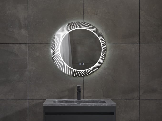 Mawialux LED Badkamerspiegel - Dimbaar - 60cm - Rond - Verwarming - Touchscreen - Imelda