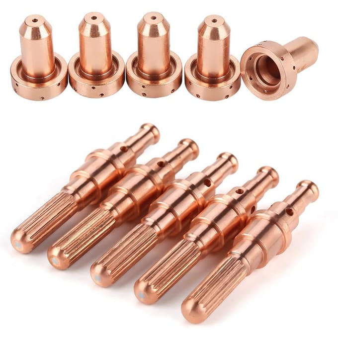 5pcs 98215 Electrode   5 pcs 9 8212 Nozzle Tips Consumable for SL60 100 Plasma Torch