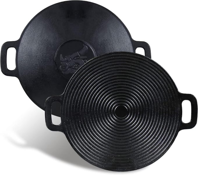 Gietijzeren Pan Bbq - Gietijzeren Skillet - Grillplaat