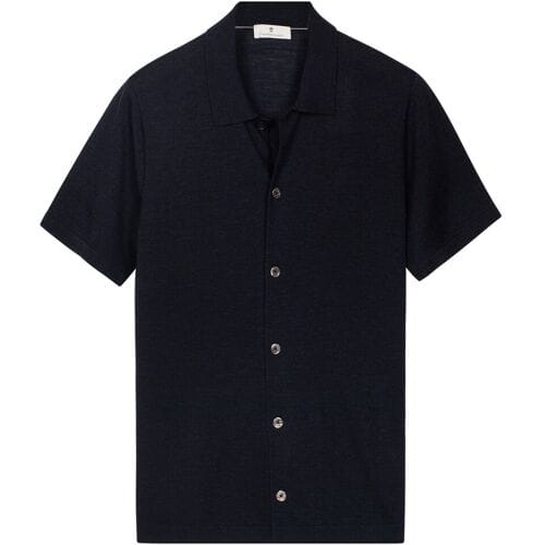 Thomas Maine Vest Single Knit Fine Merino Navy / male