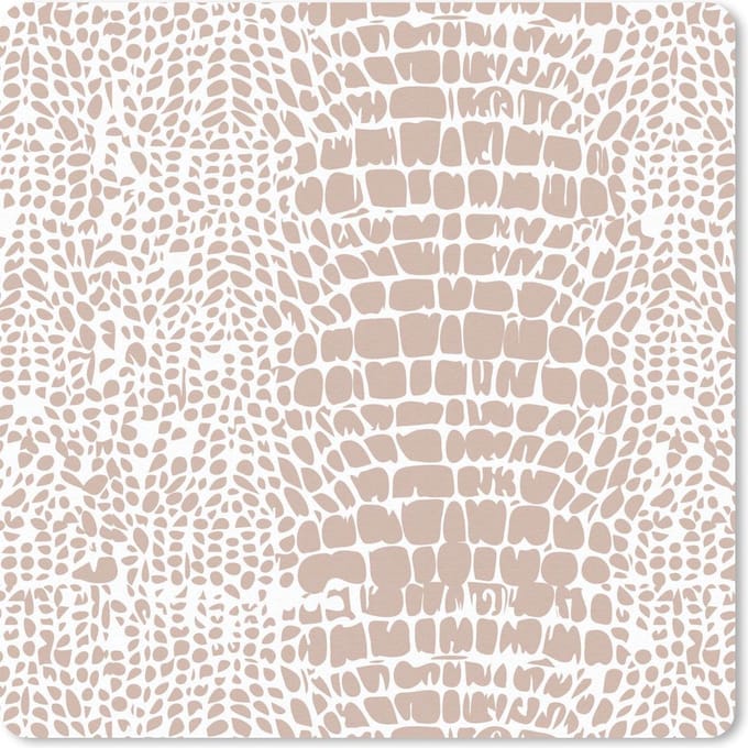 Muismat 20x20 cm - Mousepad Dierenprint - Slang - Pastel - Muismatten