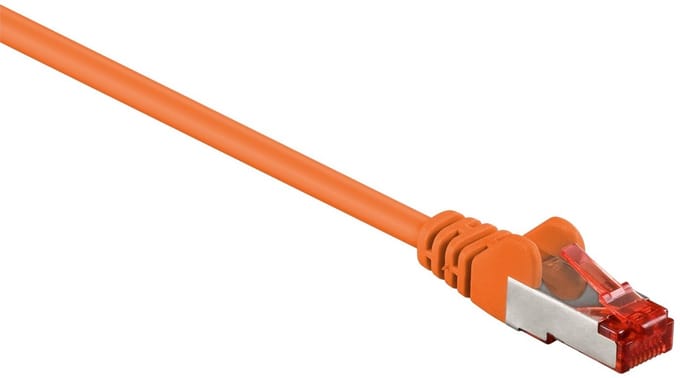 Goobay CAT 6 netwerkkabel, S/FTP (PiMF), oranje, 10 m, kopergeleider (CU), halogeenvrije kabelmantel (LSZH)