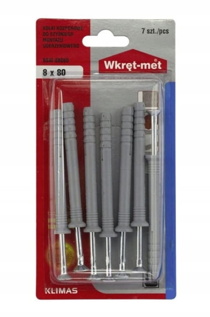Wkręt-met - Universele Expansieplug - 8x80mm - 7 stuks