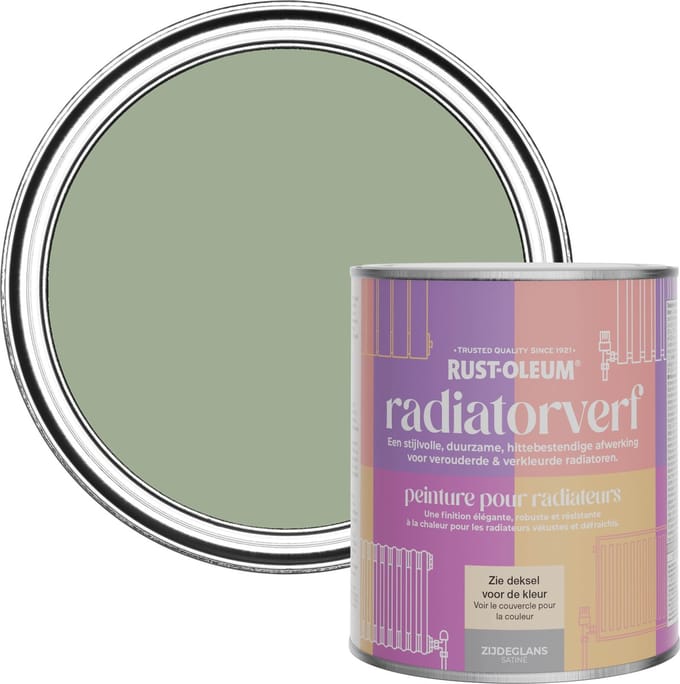 Rust-Oleum Groen Radiatorverf Zijdeglans - Kakigroen 750ml