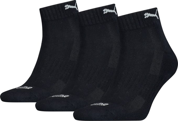 Unisex quartersokken met badstof zool 3 pack – Navy – 43-46