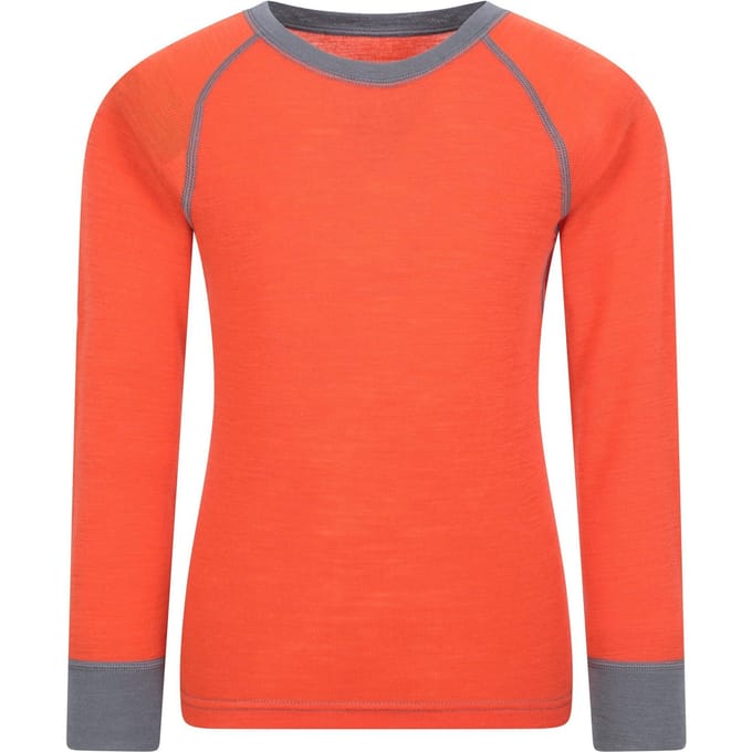 Mountain Warehouse Kinder/Kids Merino II Ronde Hals Base Layer Top (Oranje)