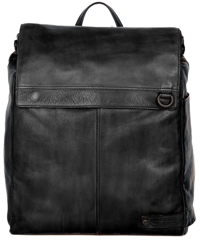 Leren Laptop Rugzak - 15.6 inch - Ted - Zwart