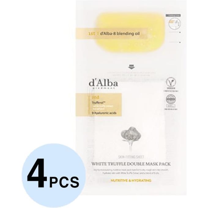 d'Alba White Truffle Double Fresh Mask Pack voor voeding en hydratatie 32,5 g (5 opties) 16PCS