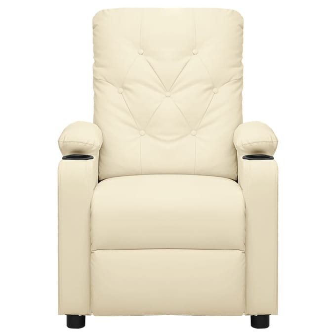 vidaXL - Massagestoel - elektrisch - kunstleer - crèmekleurig