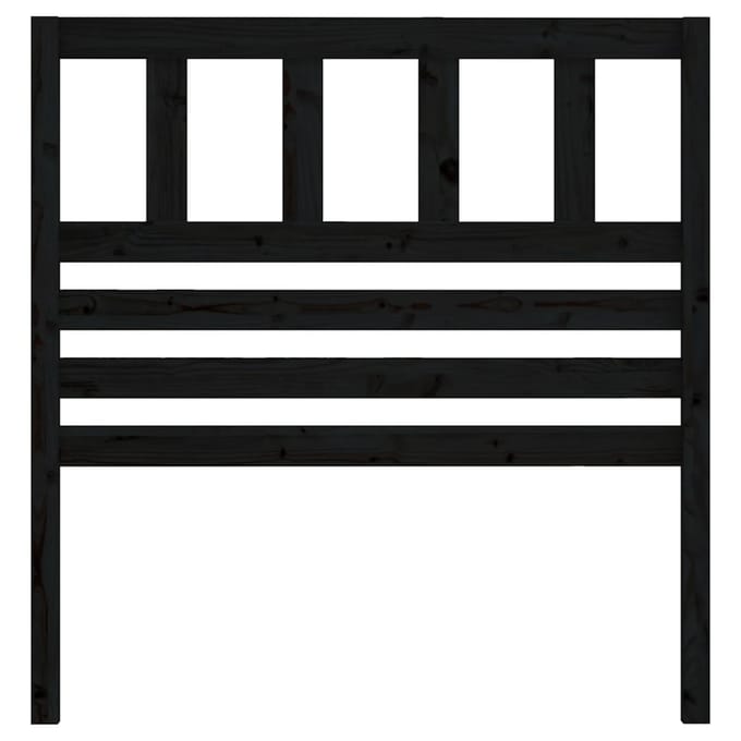 vidaXL - Hoofdbord - 96x4x100 - cm - massief - grenenhout - zwart