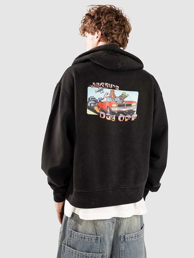 A.LAB Storybook Boxy Zip Hoodie zwart