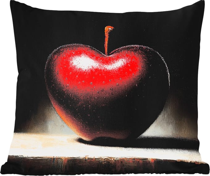 Buitenkussen Weerbestendig - Apple - Hart - Rood - 50x50 cm