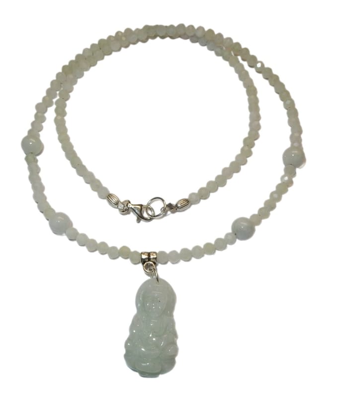Natuurlijk Witte Jade Collier