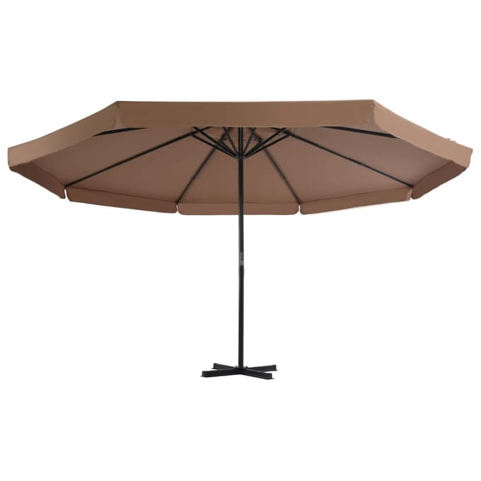 vidaXL - Parasol - met - draagbare - voet - taupe