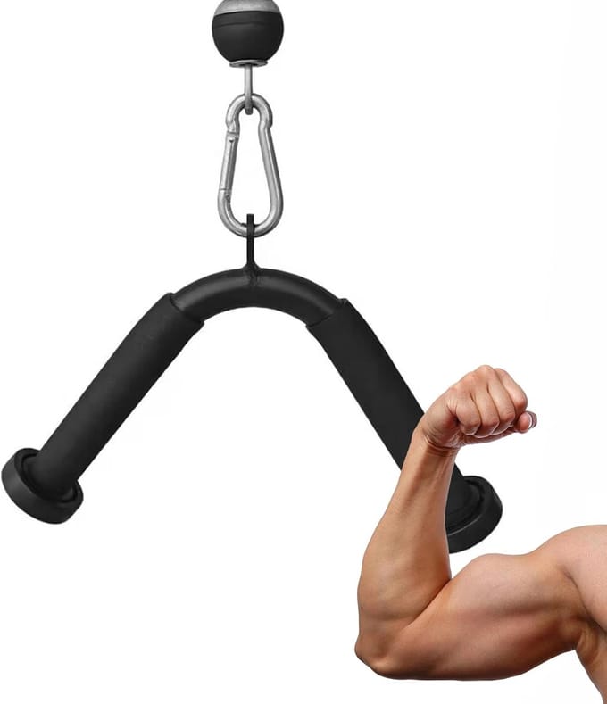 Fitness Handgrepen - Kabel Machine Accessoires - Kracht Training - Antislip Gewatteerde Grip - 27x20 cm