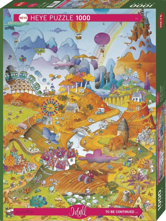 Heye legpuzzel Mordillo By the Field 1000 stukjes puzzelspel.