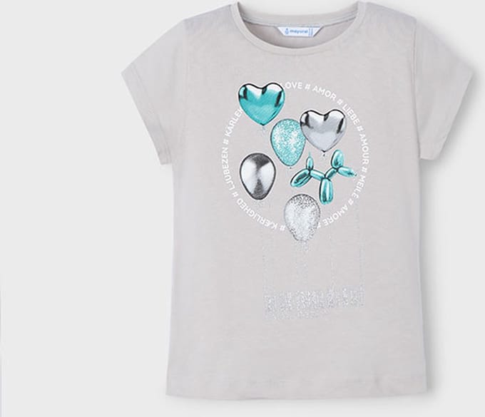 MAYORAL - T-shirt - Maat 98 - Meisjes - GRIJS -