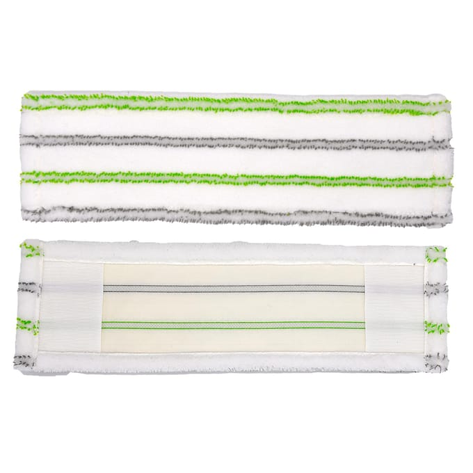 Clean home microvezel dweildoeken wit/groen 2 stuks
