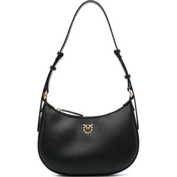 PINKO Schoudertas Half-Moon Mini Bag Black - Antique Gold Zwart