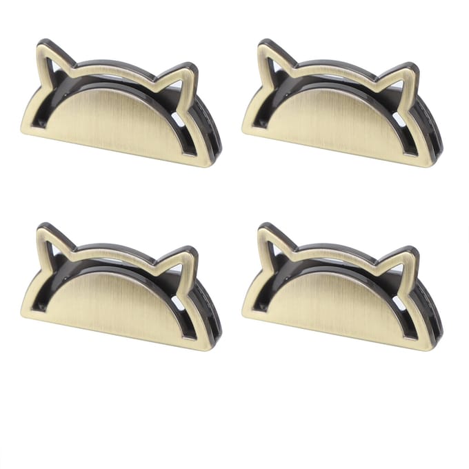 4 Set Metalen Decoratieve Gesp Katclip Stopper Lederwaren Bagage Jeans DIY AccessoiresBrons beige