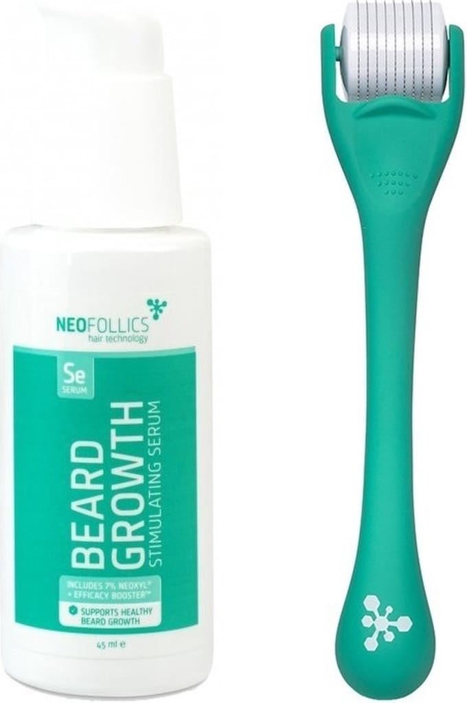 Neofollics - Beard Growth Stimulating Serum 45ml + Dermaroller 0.5mm