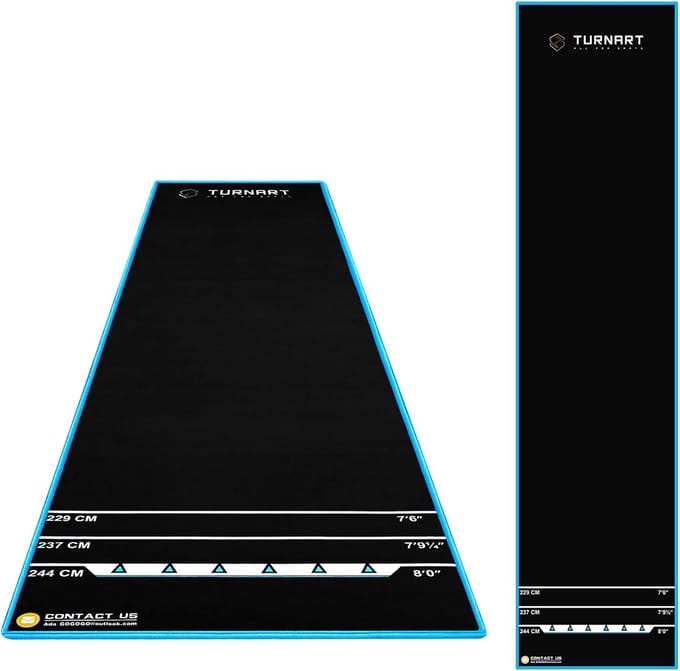 Dartmat Blauw - Classic Softdart en Stalen Dart Afstanden