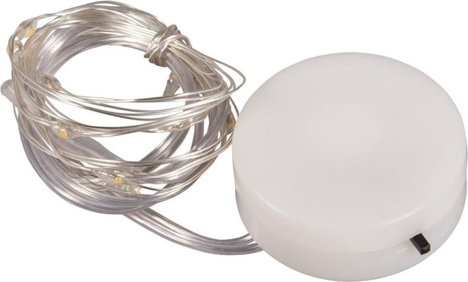 Micro lichtsnoer - 1x - 10 led lampjes - warm wit - 120 cm - kerstlampjes - kerstverlichting