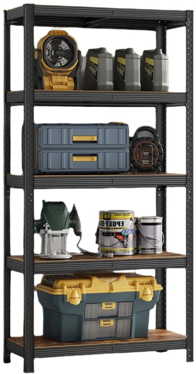 Zware plank - magazijnplank - kelderplank - stabiele stalen structuur - 40 cm x 90 cm x 180 cm