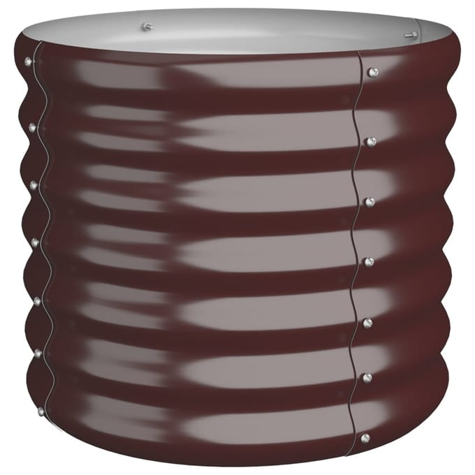 vidaXL - Plantenbak - 40x40x36 - cm - gegalvaniseerd - staal - bruin