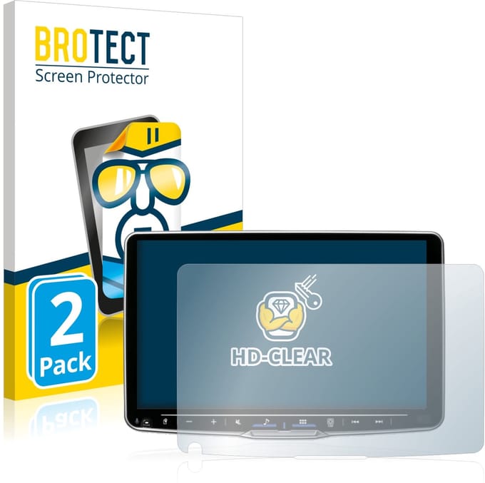 BROTECT - Screenprotector voor Alpine iLX-F905D - Folie Beschermfolie transparant 2 Stuks