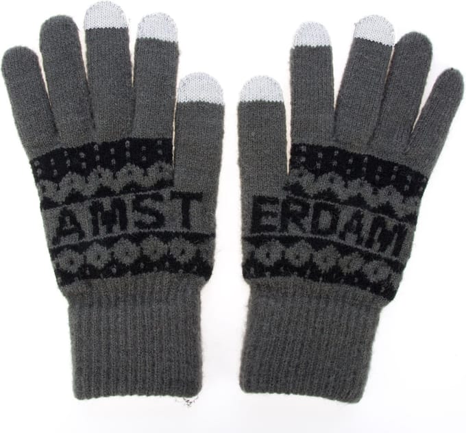 Robin Ruth Handschoenen Mannen Amsterdam grijs smart touch