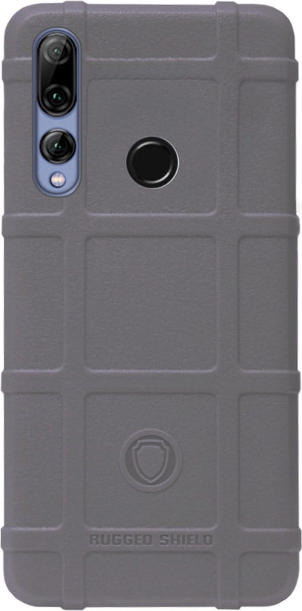 RUGGED SHIELD Rubber Bumper Case Hoesje Geschikt voor Huawei P Smart Z - Grijs