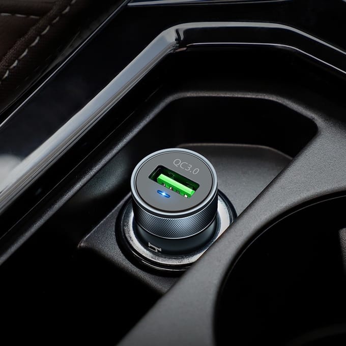 Hoco Autolader 18W USB - Snelle Auto Oplader met Quick Charge 3.0 - USB A - Compact Design