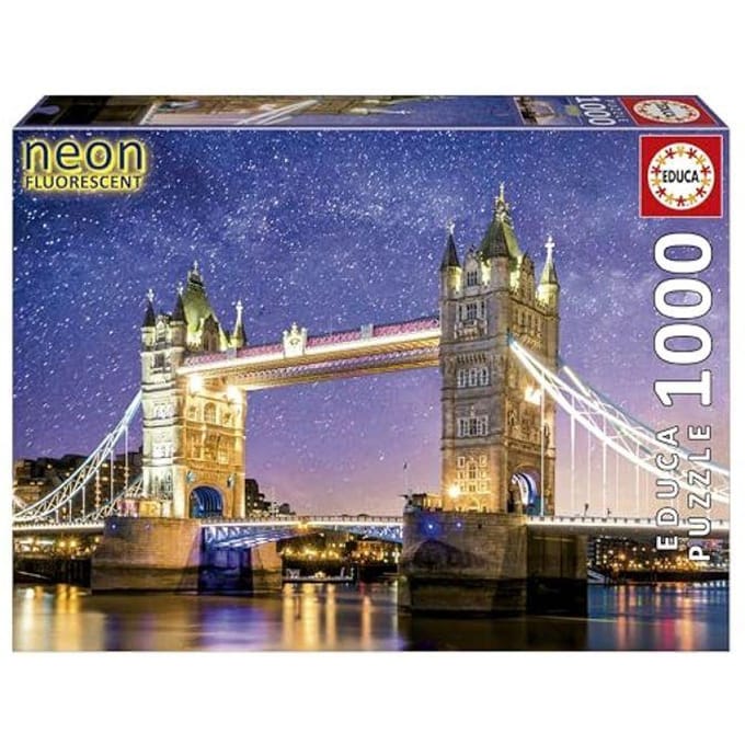 EDUCA - puzzel - 1000 stuks - TOWER BRIDGE LONDEN - NEON