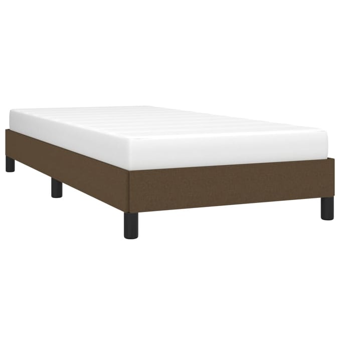 vidaXL - Bedframe - zonder - matras - 90x190 - cm - stof - donkerbruin