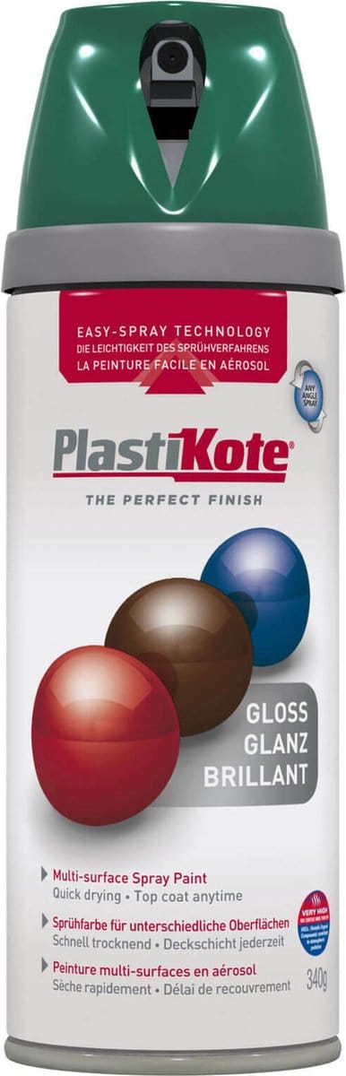 Plastikote - spuitverf - Twist & Spray - 400 ml glanzend - Lawn Green