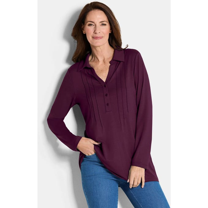 Tuniek van viscose-jersey - bordeaux - Gr. 21 van Goldner Fashion