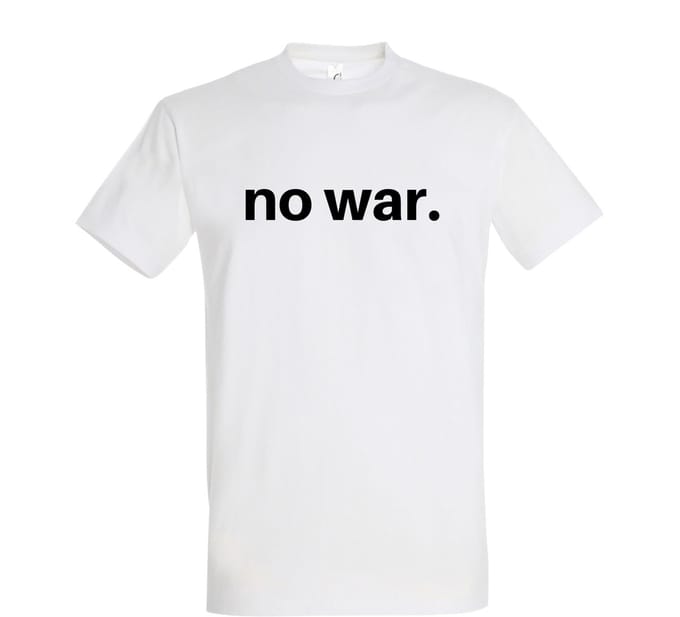 NO WAR. T-shirt korte mouw wit - Maat S