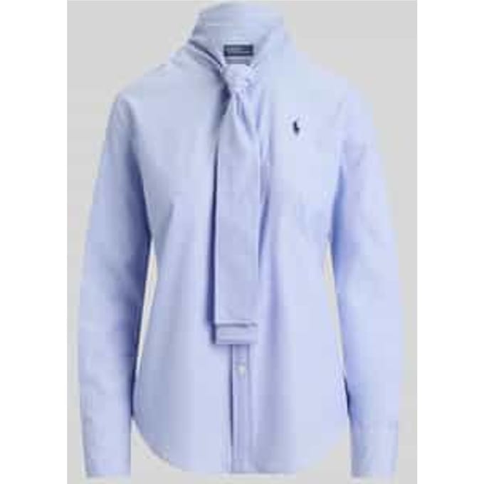 Slim fit overhemdblouse van puur katoen