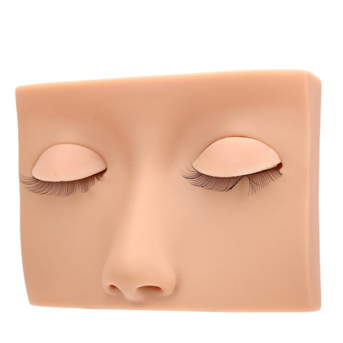Wimper Mannequin Hoofd   Ooglidverlenging Oefenhoofd met Afneembare Oogleden voor Training beige