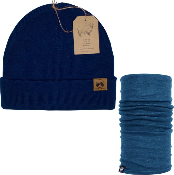 MowMow MERINO Muts + Merino Nekwarmer - Beanie - Heren - Dames - 2-Pack