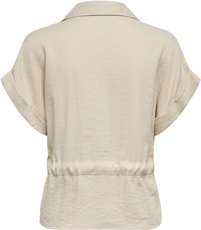 JDY - JDYMILLE S/S ZIP SHIRT WVN NOOS - Dames - Blouses