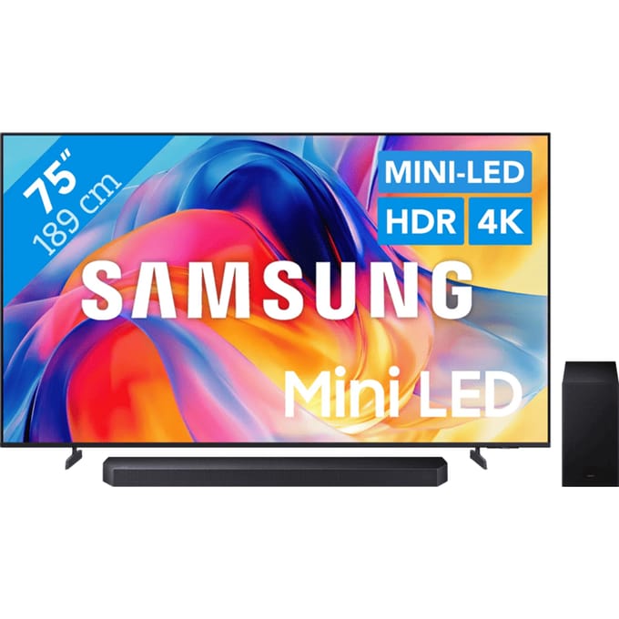 Samsung Mini-led 75" M73H (2026) + Samsung HW-Q600F (2025)
