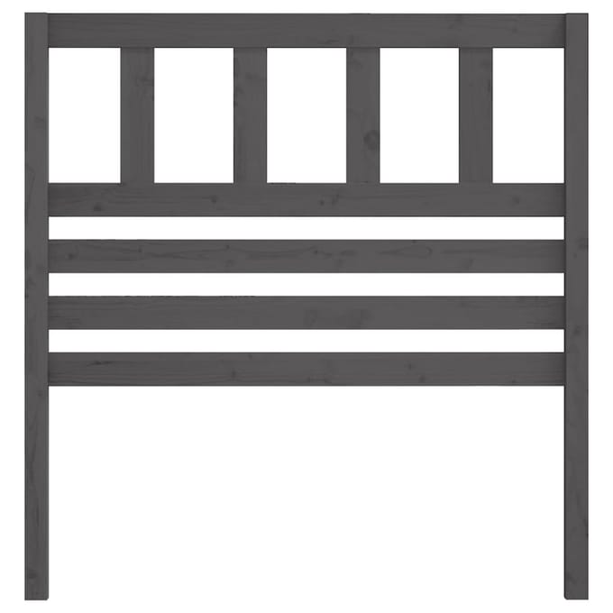 vidaXL - Hoofdbord - 96x4x100 - cm - massief - grenenhout - grijs