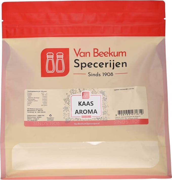Van Beekum Specerijen - Kaas Aroma - 1 KG (hersluitbare stazak)