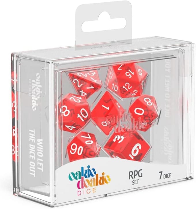 Transparante D&D Dobbelstenen Set 7 Stuks Kristal Effect voor RPG