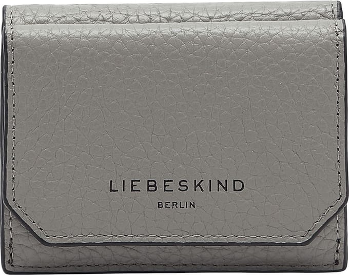 LIEBESKIND BERLIN Leren Portemonnee Lora Heavy Pepple Lillian Wallet Thunder Grijs
