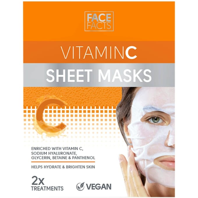 Face Facts Vitamin C Sheet Masks 2 x 2 st